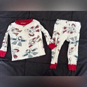 Carter's Red and Cream Robot Pajama Set